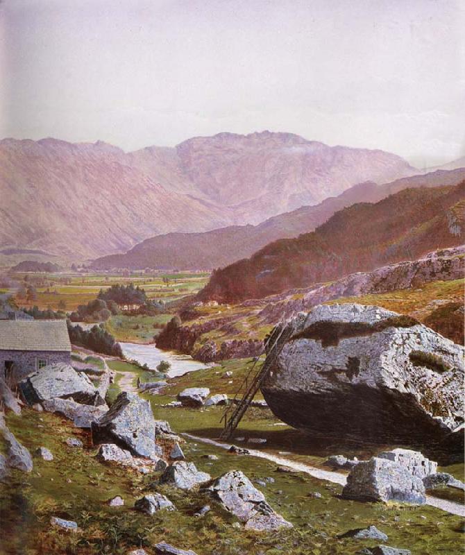 Atkinson Grimshaw The Bowder Stone Borrowdale oil painting image